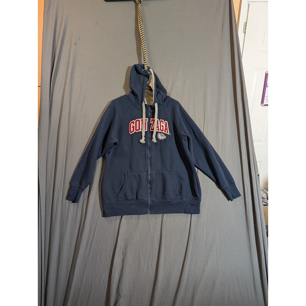 Antigua Gonzaga Bulldogs Full Zipper  Hoodie Men's Size XLarge‎